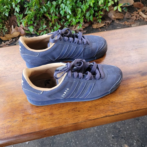 🎉 HP Adidas Samoa Streetwear Sneakers Blue 8.5 - Picture 10 of 10